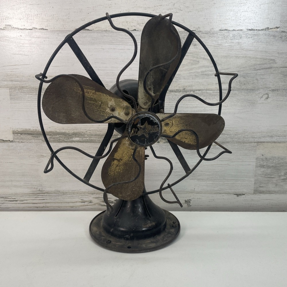 Vintage Star-Rite Fitzgerald Mfg Co Electric Fan Style 10-01-31 Cast Iron Base